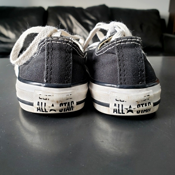 Converse Little Girls Black & White Sneakers - Picture 5 of 8